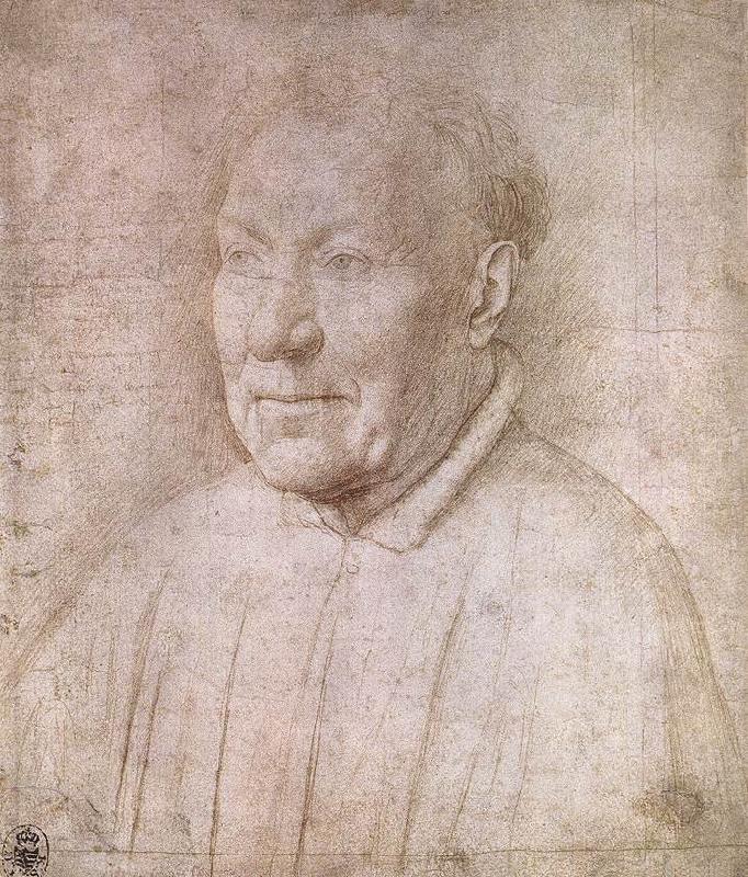 EYCK, Jan van Portrait of Cardinal Albergati sdg France oil painting art